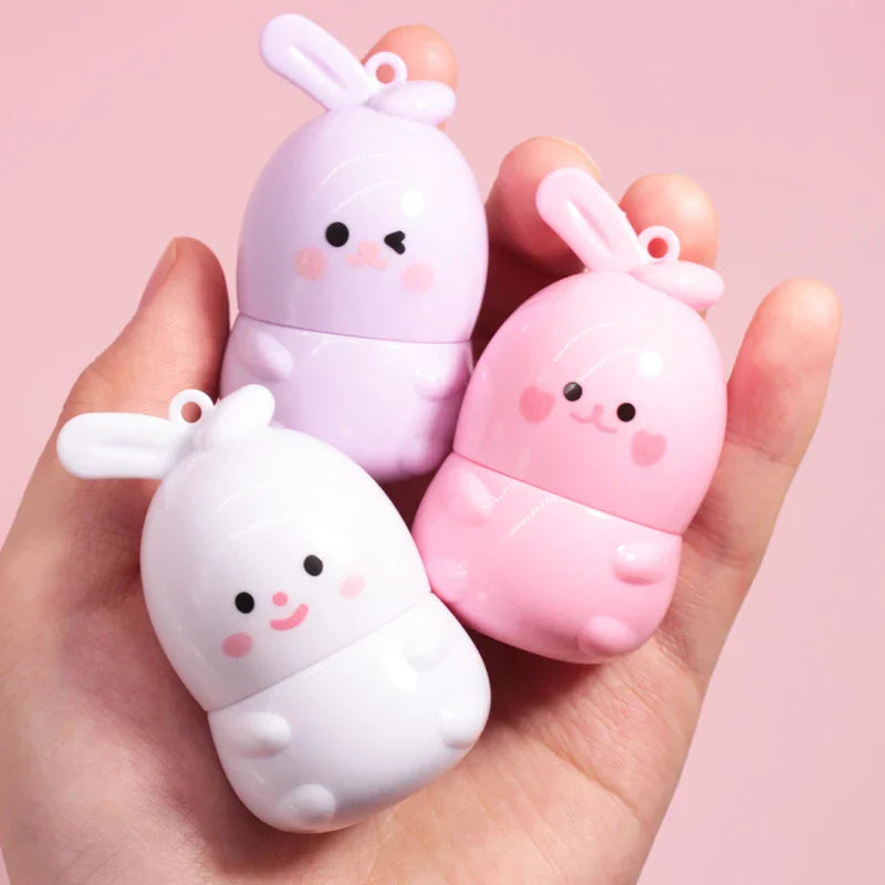 Cute rabbit color changing moisturizing lip balm